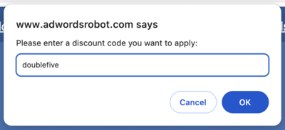 Enter `doublefive` and press ok.