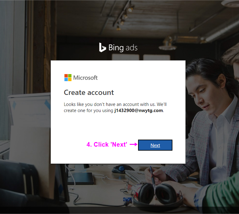 How to create a Bing account — AdWords Robot