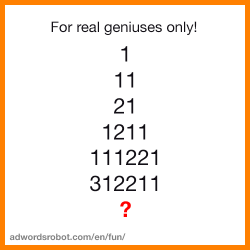 What is the next number in sequence?