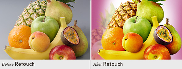 Colors makes fruit look more fresh.