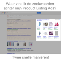 Waar vind ik de zoekwoorden achter mijn Product Listing Ads?