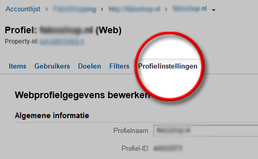 Ga vervolgens naar het tabblad “Profielinstellingen”.